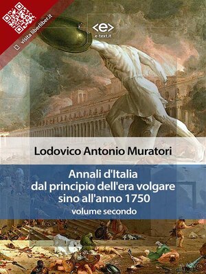 cover image of Annali d'Italia dal principio dell'era volgare sino all'anno 1750--volume secondo